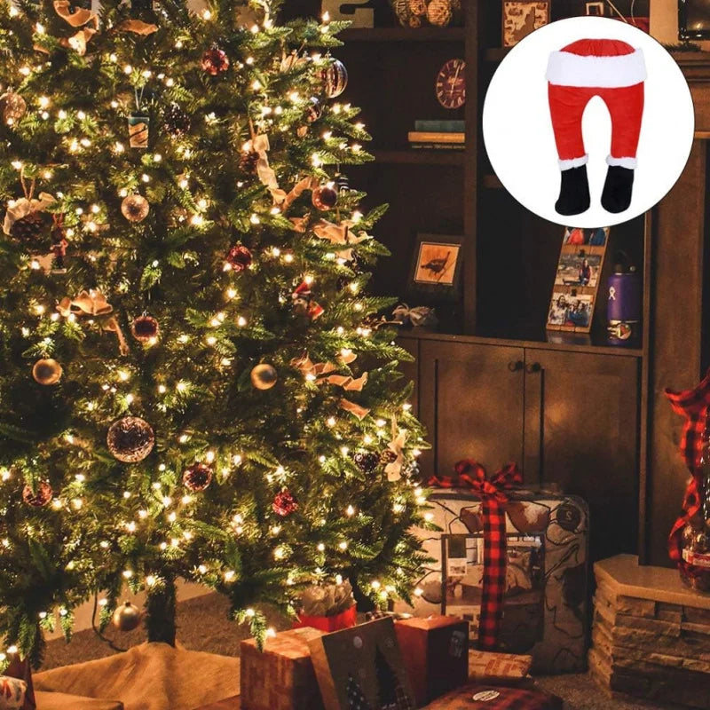Yeouu | Christmas decoration Santa legs | Funny Santa leg decoration | Fabric figure to hang