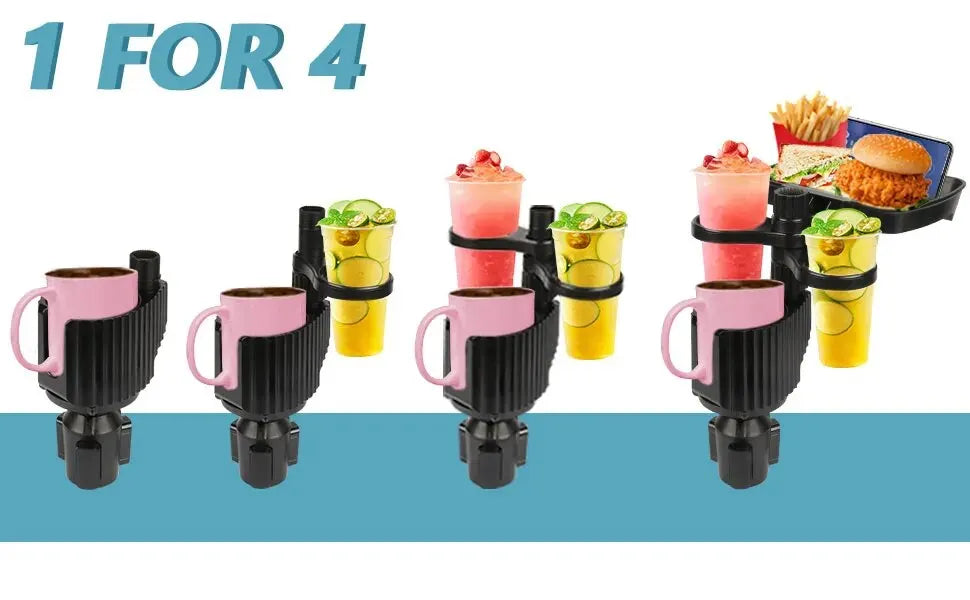 Car Cup Holder with Detachable Tray