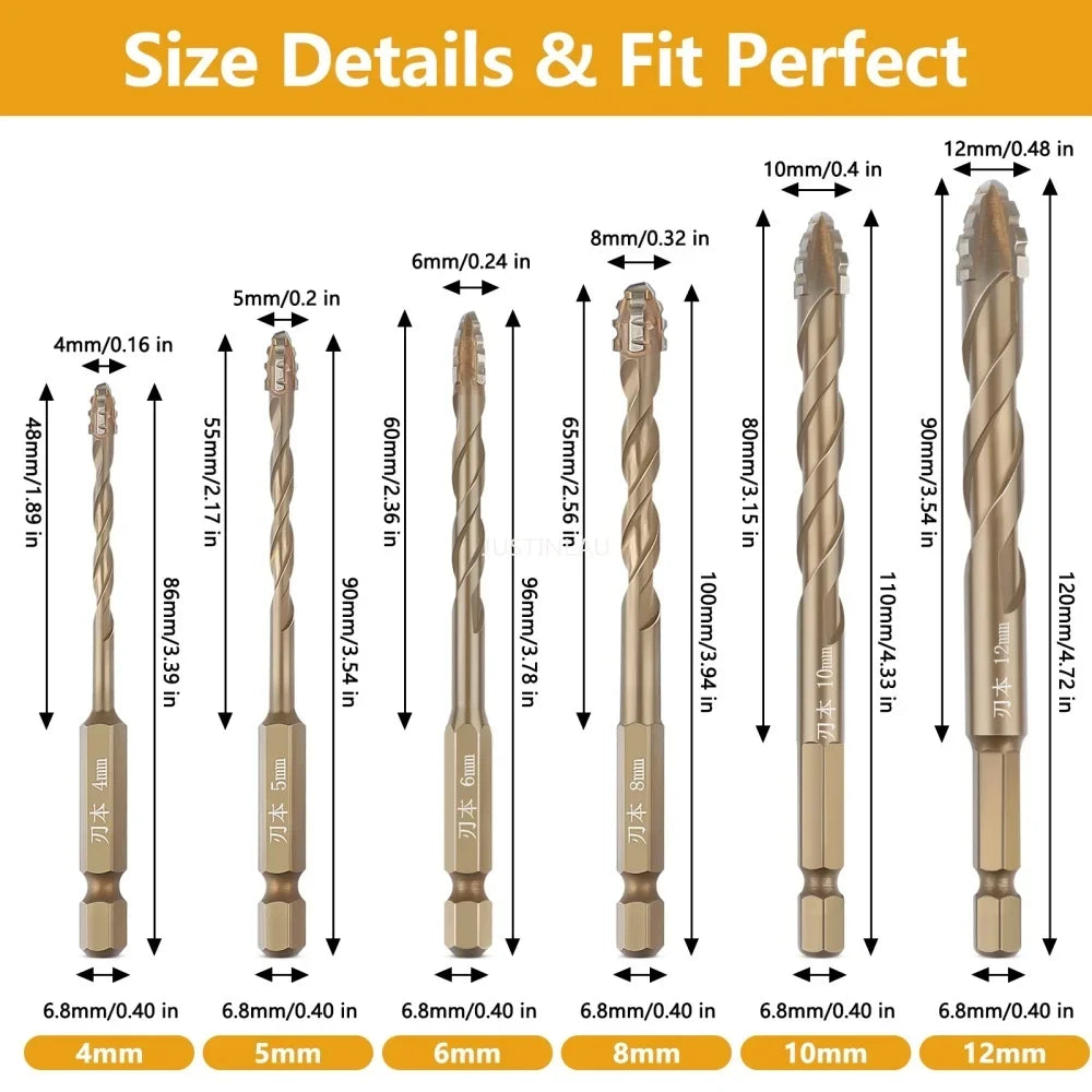 Titanium Steel Cross Drill Bit