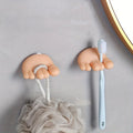 Toe-Grip Wall Toothbrush Holder