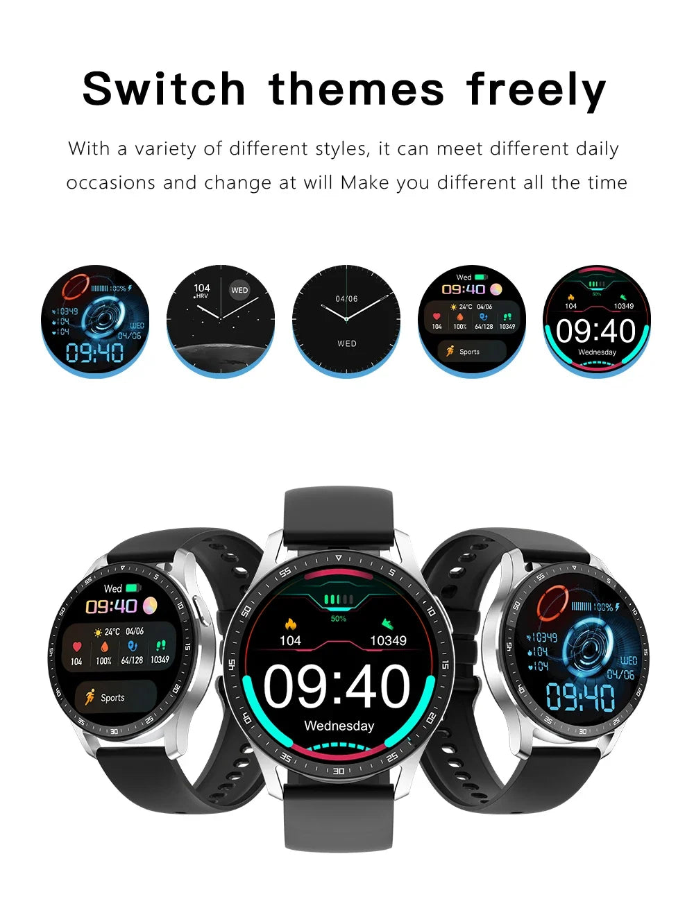 Two In One  Smart Watch With Bluetooth Earbuds