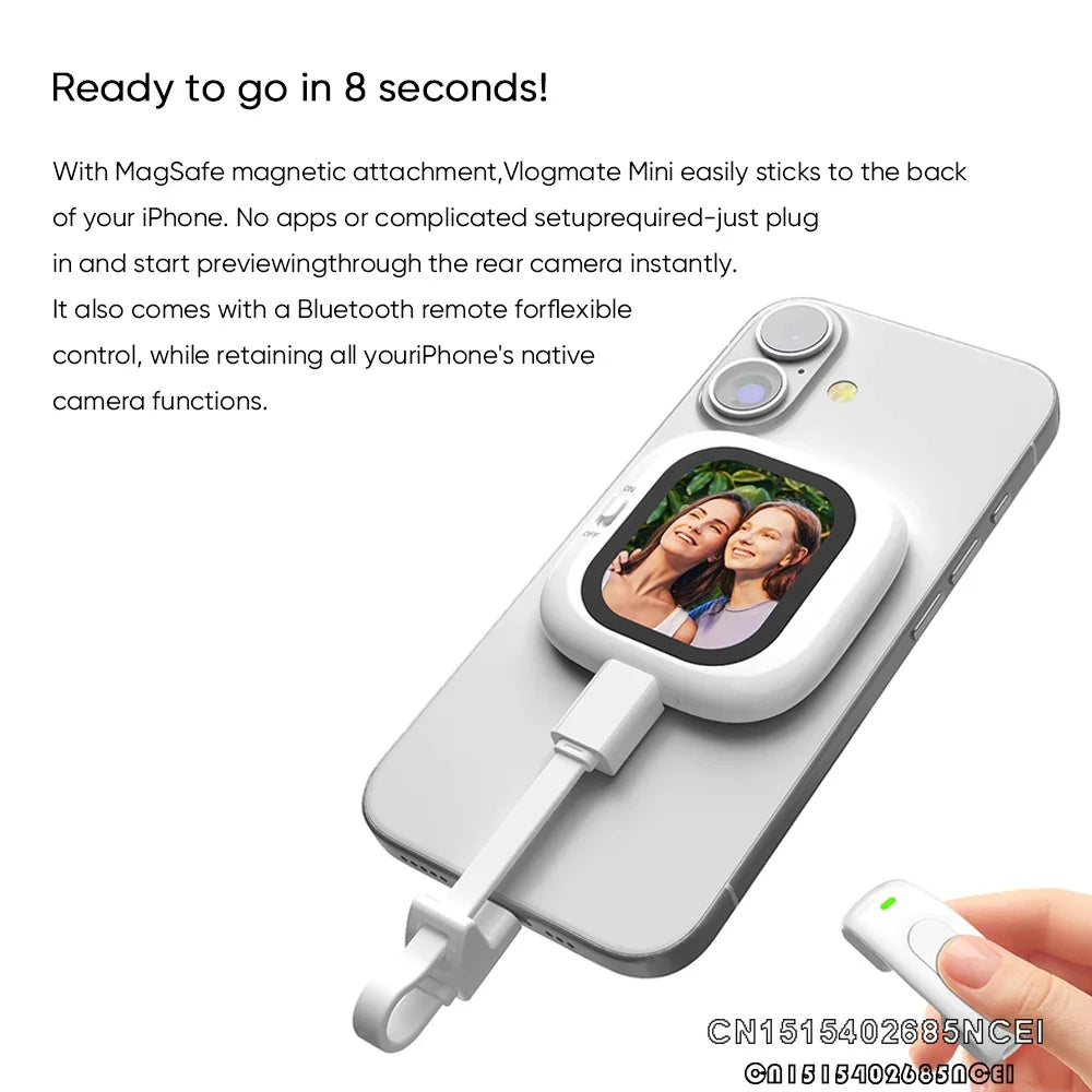 RC Magnetic Selfie iPhone Monitor Screen