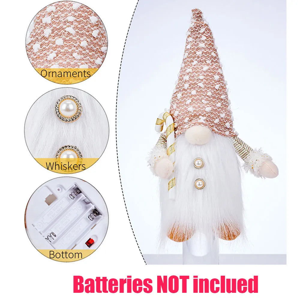 Yeouu | Nordlumis | Glowing Christmas Gnome | 30 × 10 × 10 cm | LED Window & Table Decoration | Battery Operated | Gift Idea for Christmas & New Year
