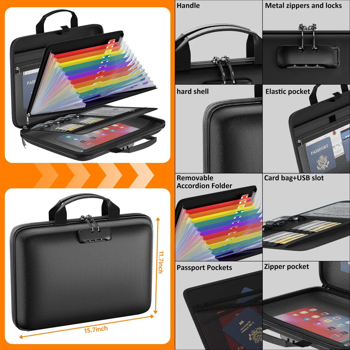 Hardcase Safe Vault Document Organizer