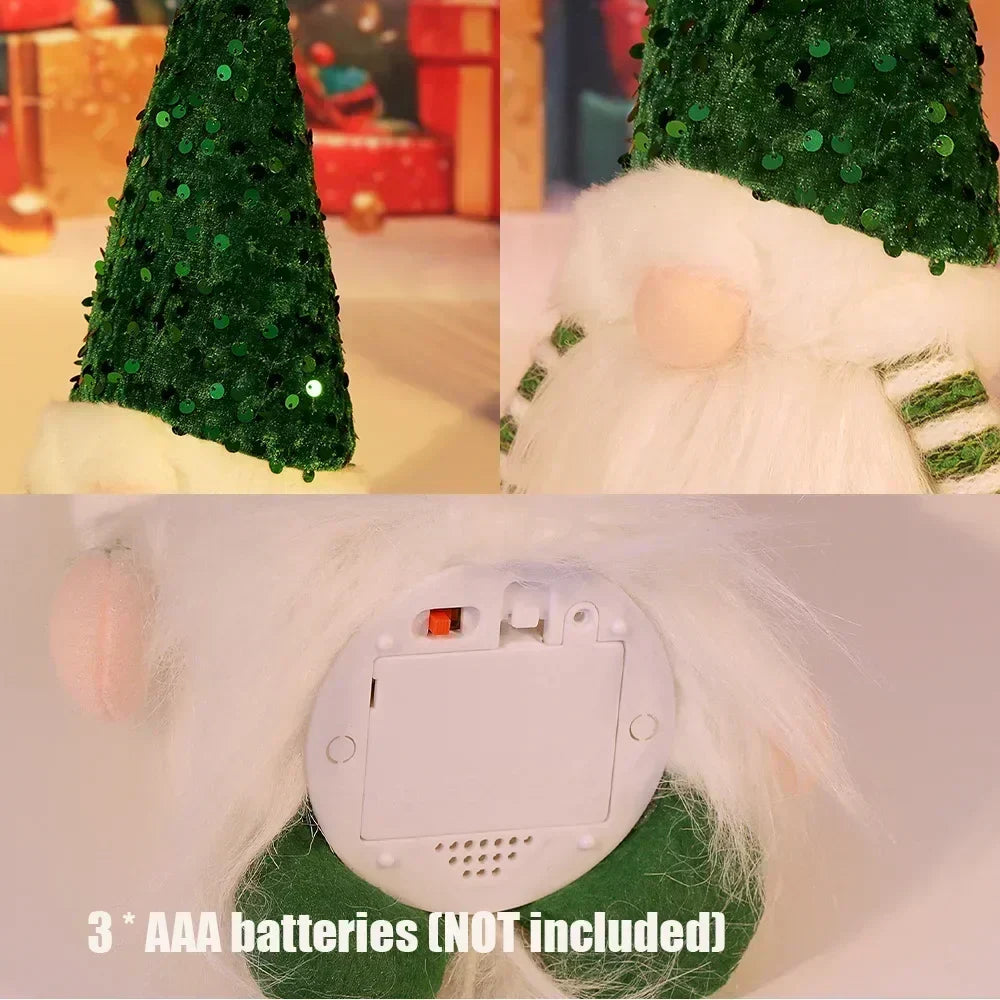 Yeouu | Christmas Gnome Decoration | LED Night Light | Warm Glow Holiday Ornament