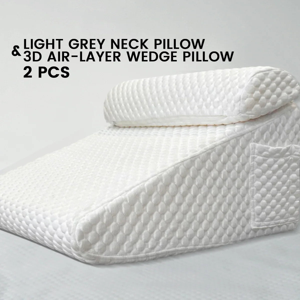 Memory Foam Wedge and Neck Pillow