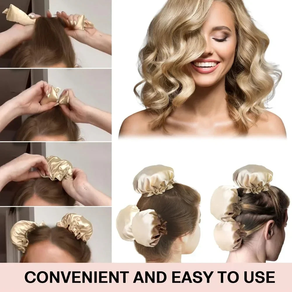 Heatless Hair Curler & Sleep Cap Set
