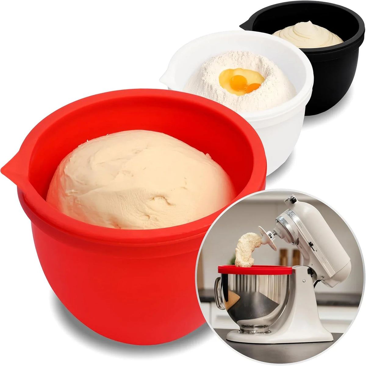 MixAid Silicone Liners - 3 Pcs with Lid