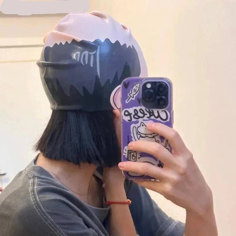 Funny Bald Head Swim Cap