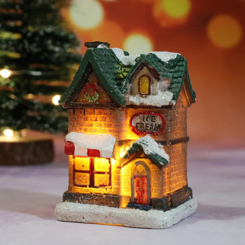 Yeouu | Winter Dreams LED Christmas House Figurines