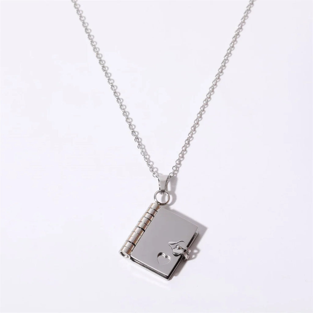 Couple Book Pendant Necklace