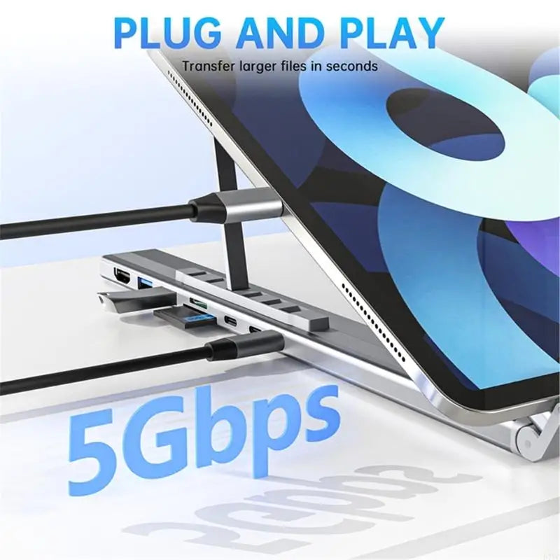 8 in 1 Laptop Stand with Docking Station