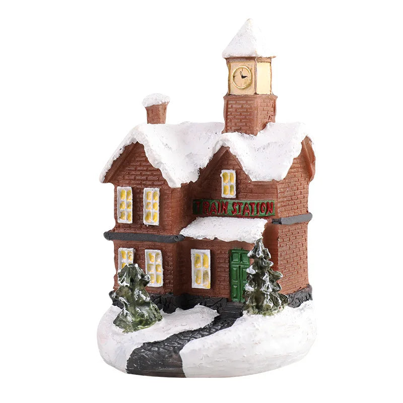 Yeouu | Winter Dreams LED Christmas House Figurines