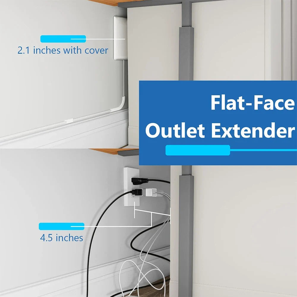 Ultra-Thin Wall Panel Plug with Extension Cord