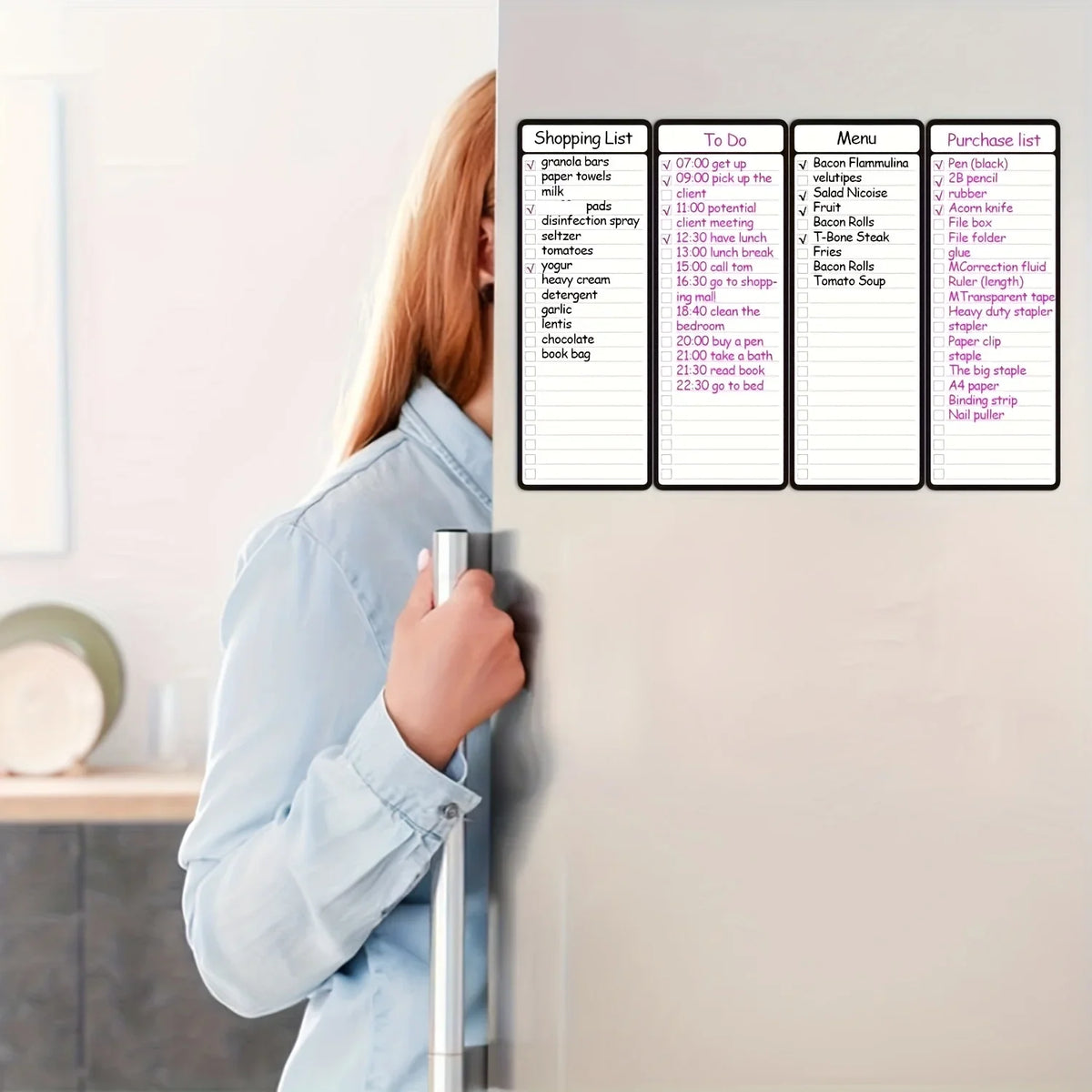 Multifunctional Magnetic Checklist Planner