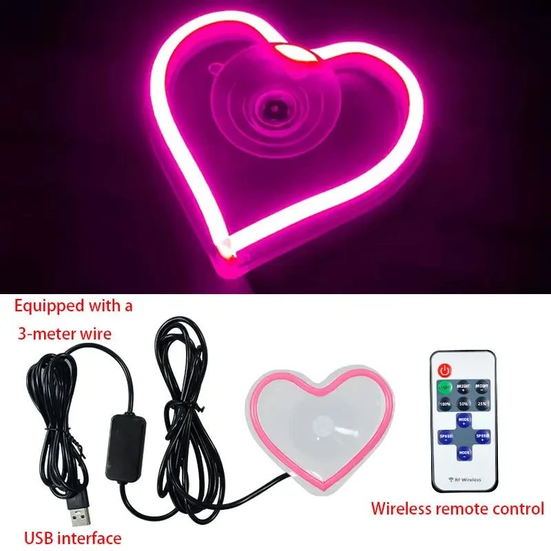 Glow Heart RC Neon Light