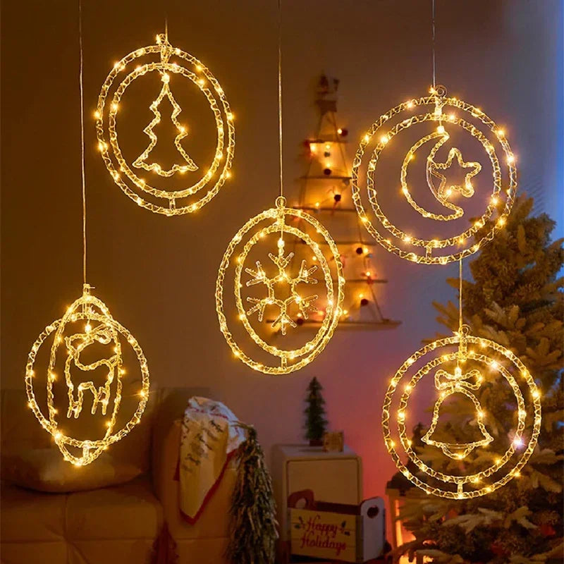 Yeouu | LED Christmas Ring Light LumiRing | USB-powered | 8 Light Modes | Warm White & Colorful | Decoration for Christmas & Celebrations