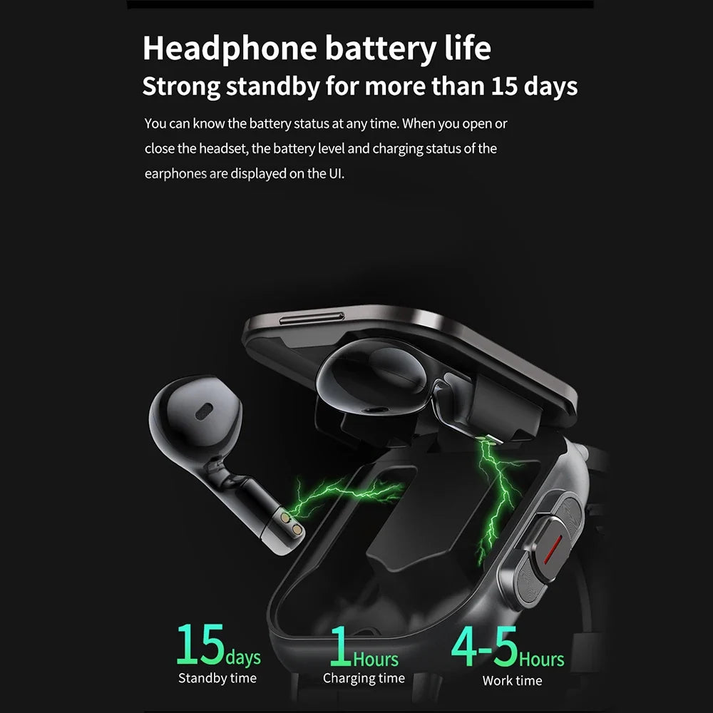 2 in 1 Smartwatch With Earbuds