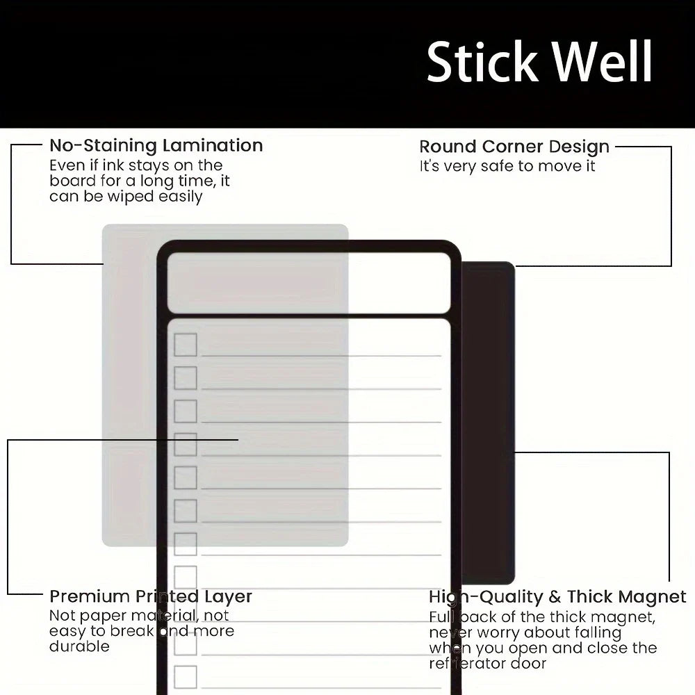 Multifunctional Magnetic Checklist Planner
