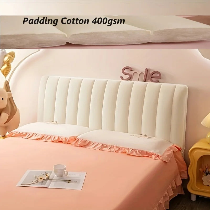 Plush Quilted Bed Headboard Protector
