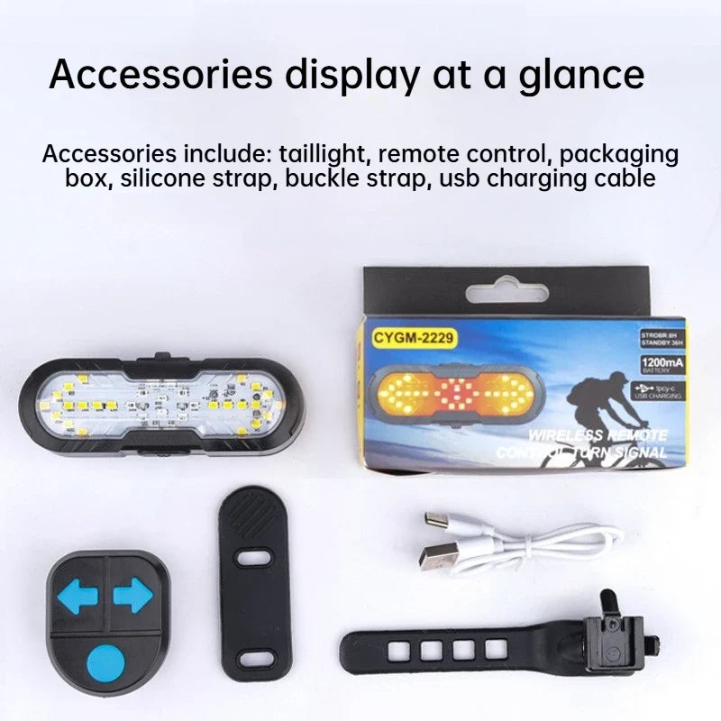Smart Bicycle Remote Turn Light With Horn