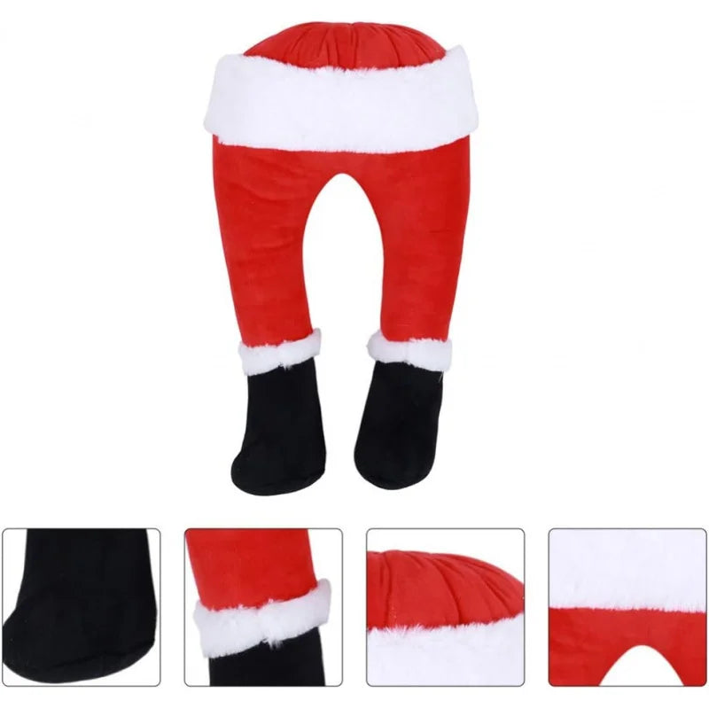 Yeouu | Christmas decoration Santa legs | Funny Santa leg decoration | Fabric figure to hang