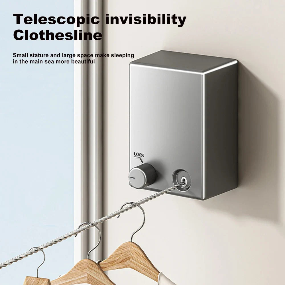 Retractable Space-Saving Clothesline