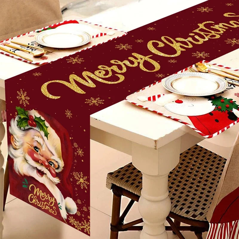 Yeouu | FestiLoom Christmas Table Runner | "Merry Christmas" Design | 100% Polyester | Festive Decor for Christmas & New Year 2025/2026