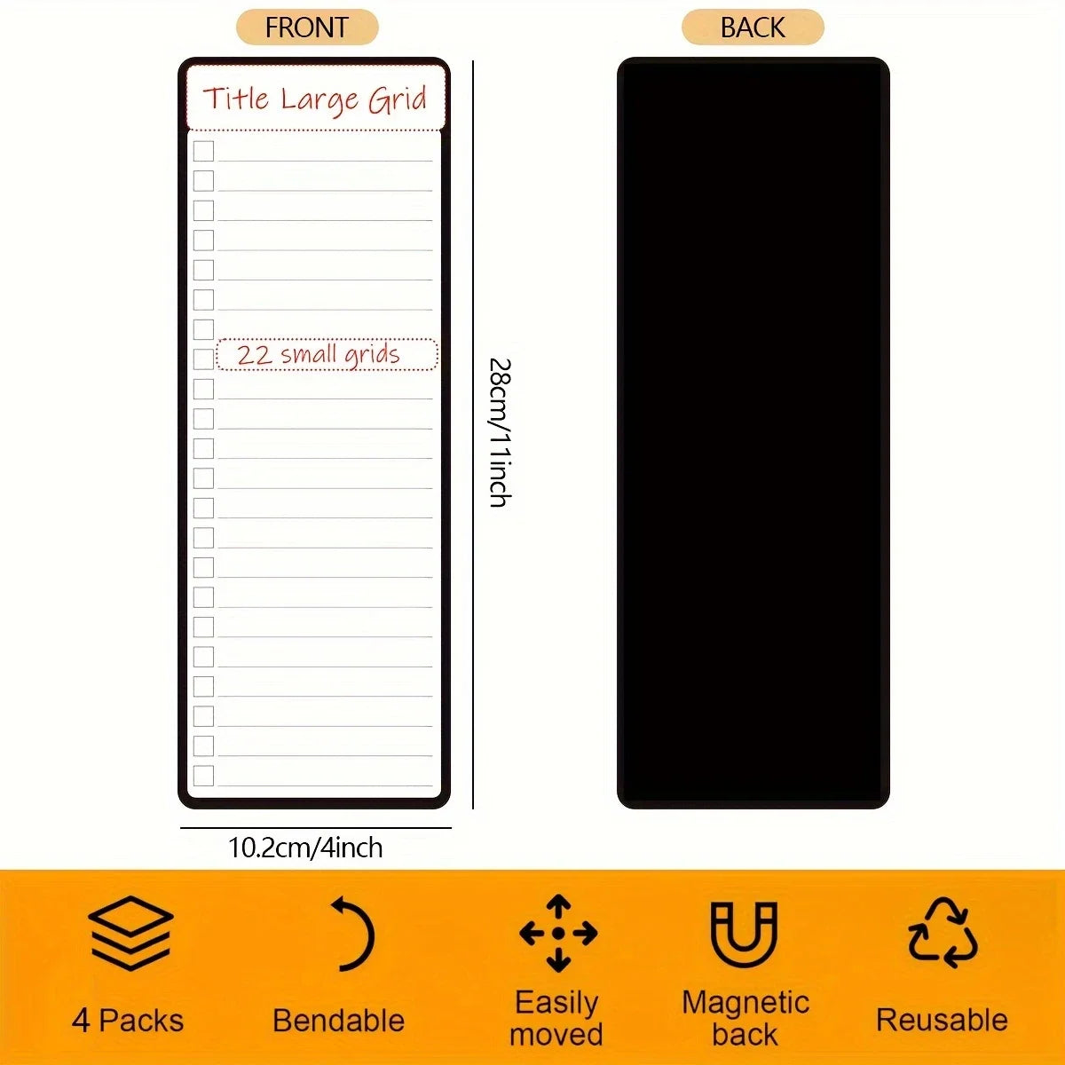 Multifunctional Magnetic Checklist Planner