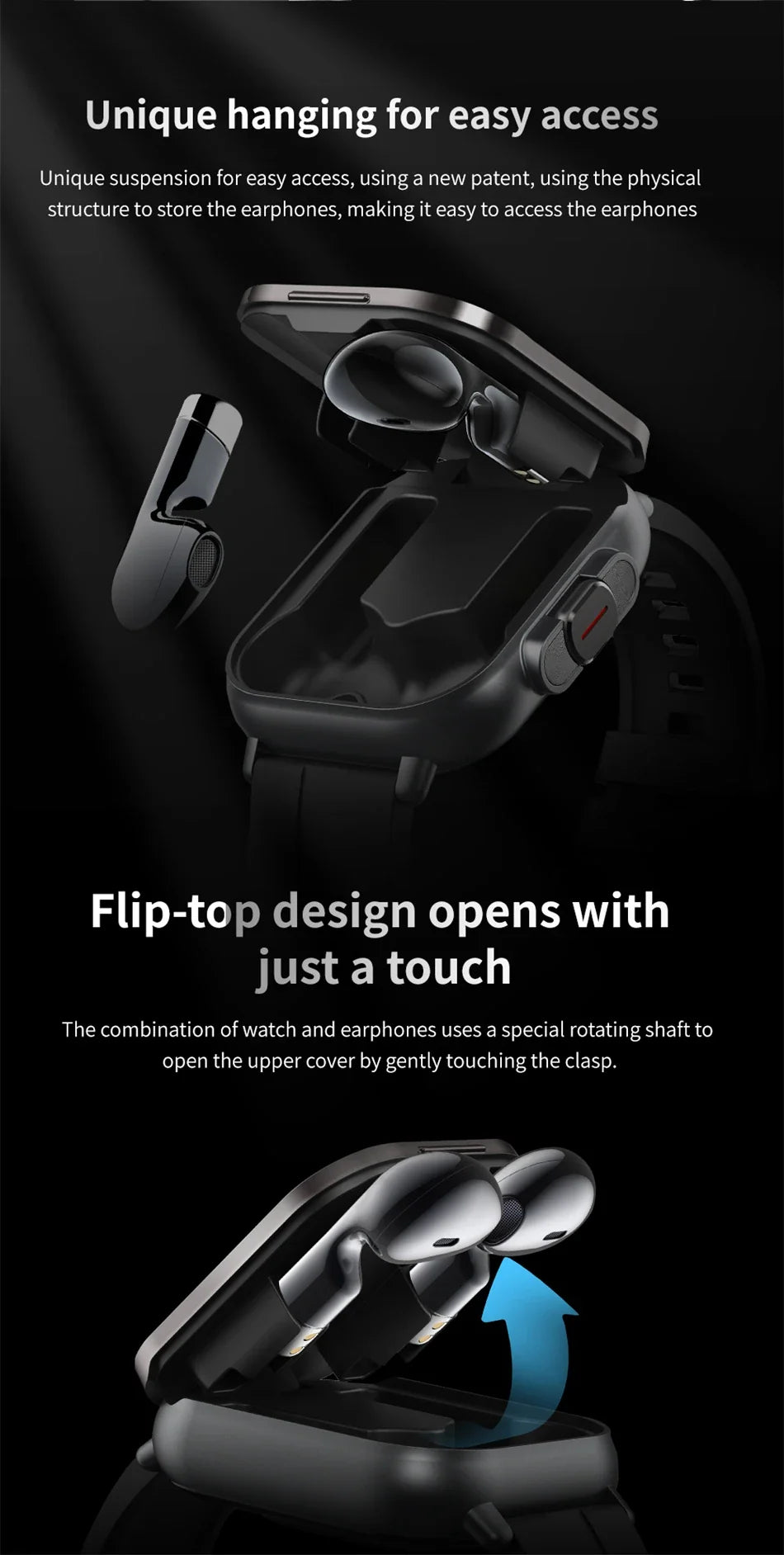2 in 1 Smartwatch With Earbuds