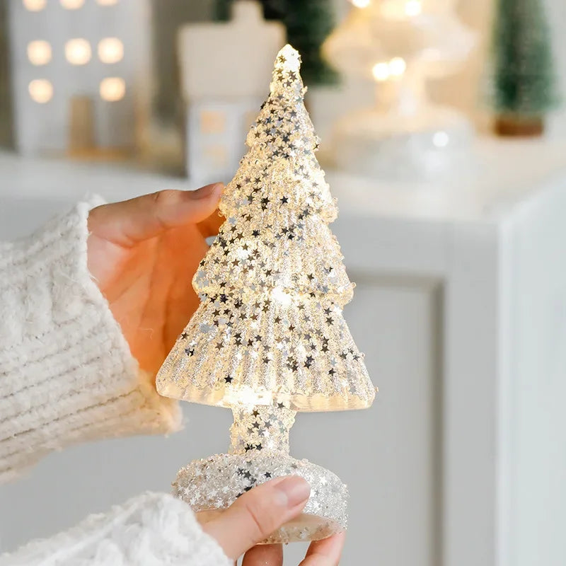Yeouu | Christmas Time LED Frosted Glass Tree Lamp