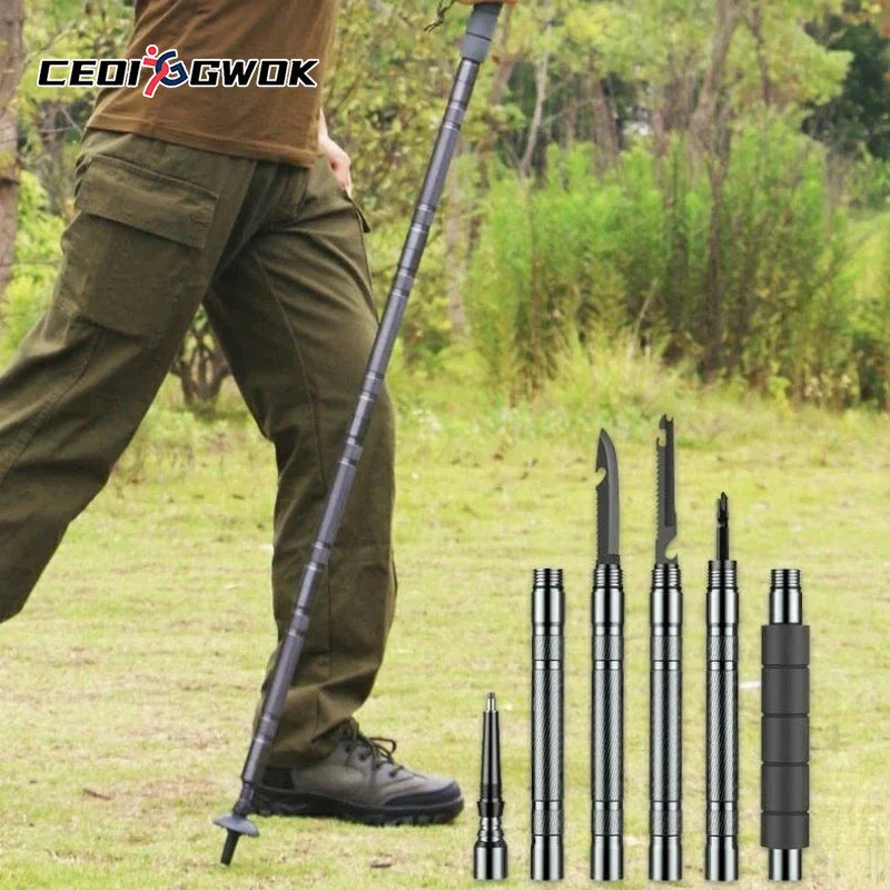 Multifunctional Aluminium Alloy Hiking Stick