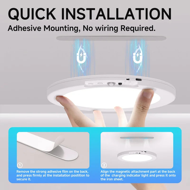 Wireless Detachable Motion Sensor Ceiling Light