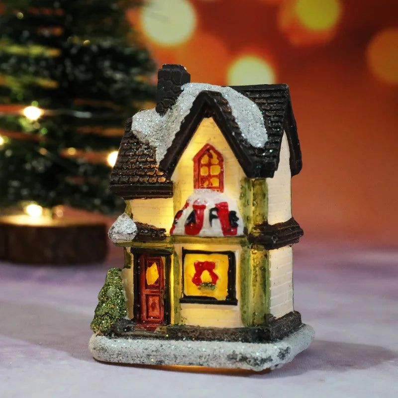 Yeouu | Winter Dreams LED Christmas House Figurines