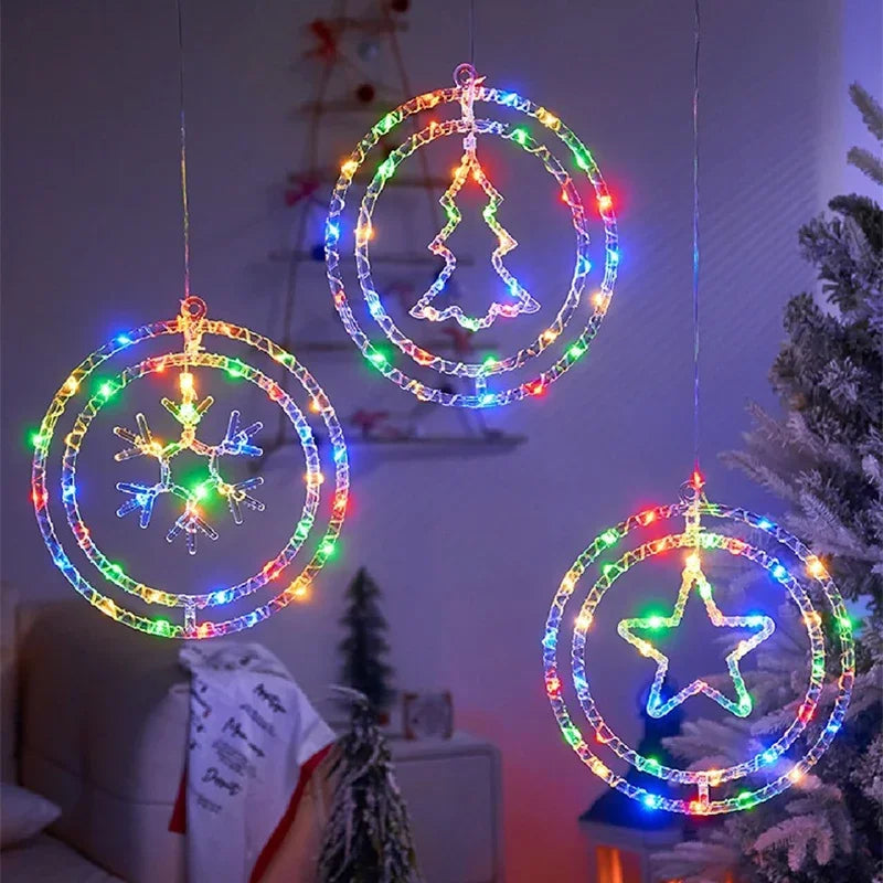 Yeouu | LED Christmas Ring Light LumiRing | USB-powered | 8 Light Modes | Warm White & Colorful | Decoration for Christmas & Celebrations