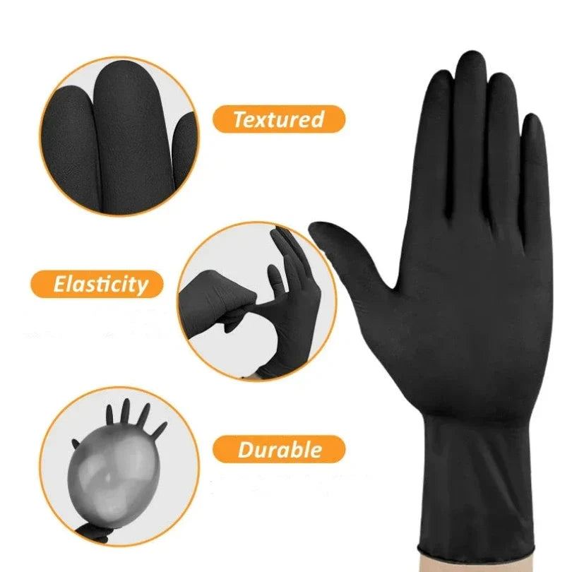 Black Nitrile Disposable Gloves