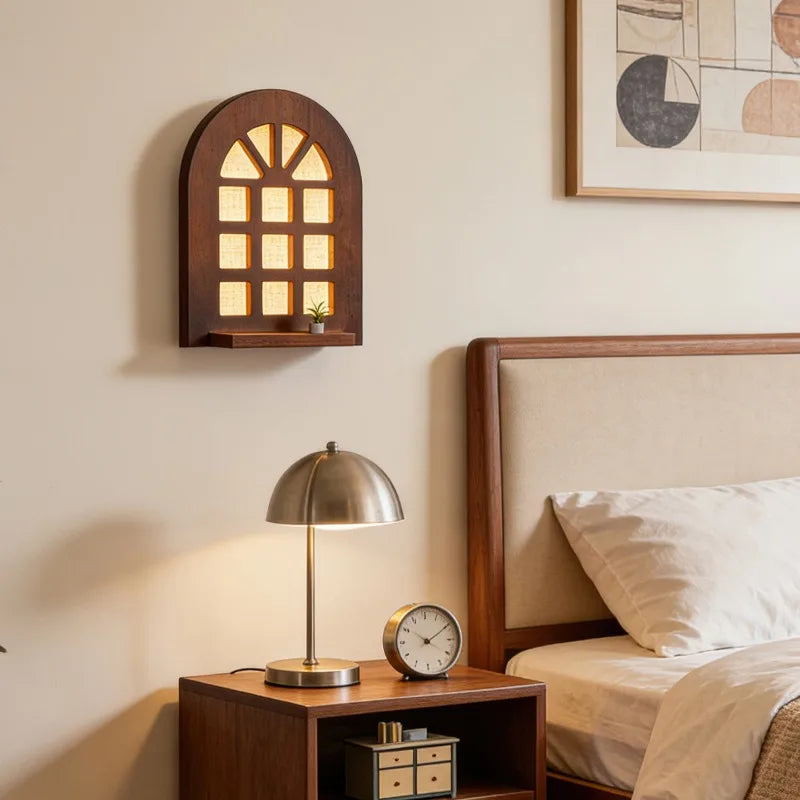 Japanese Style Arched Window Wall Lamp