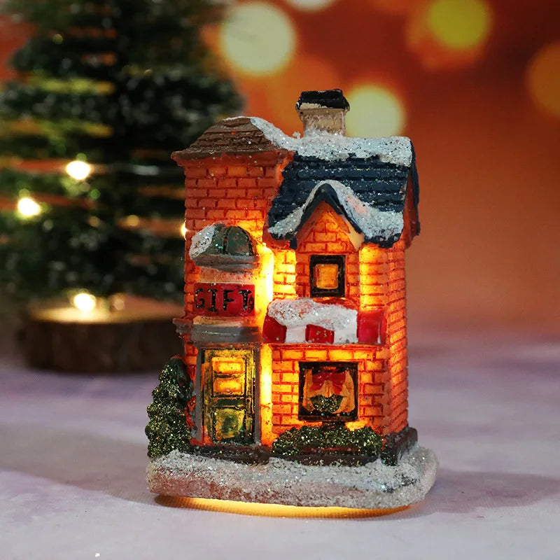 Yeouu | Winter Dreams LED Christmas House Figurines