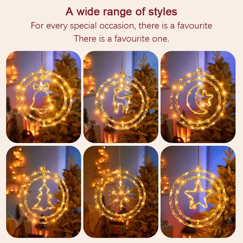 Yeouu | LED Christmas Ring Light LumiRing | USB-powered | 8 Light Modes | Warm White & Colorful | Decoration for Christmas & Celebrations
