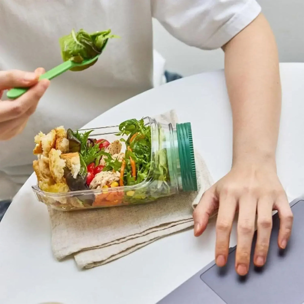 Salad Jar With Side-Opening