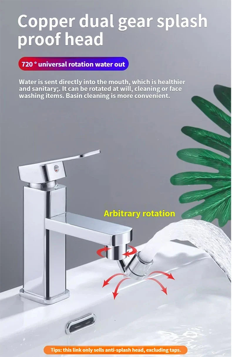 360° Rotatable Anti-Splash Faucet Sprayer