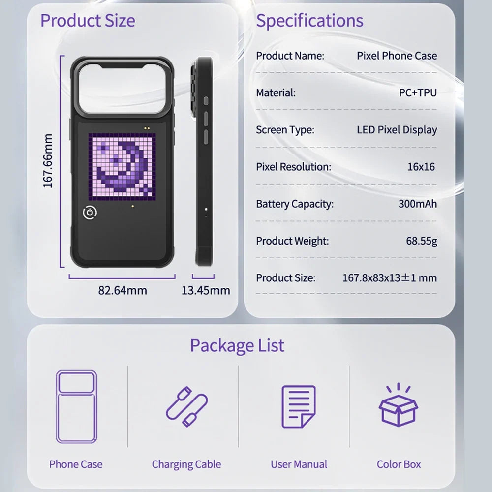Smart Pixel Display iPhone Case