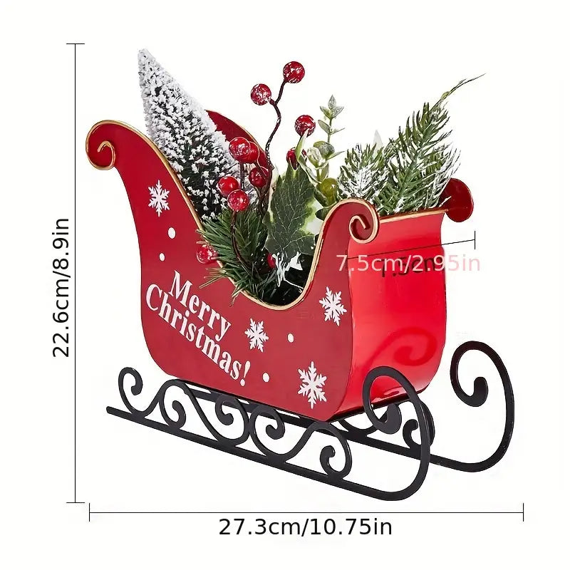 Yeouu | Christmas Sleigh-Centerpiece Aurora – Festive Table Decoration with Star Light