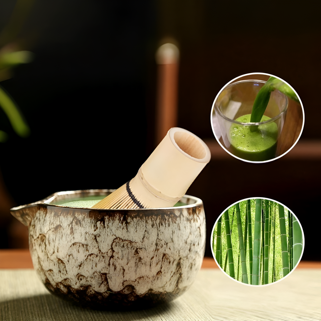 Yeouus | Traditional Matcha Tea Set – 6-Piece Authentic Japanese Matcha Kit – Premium Bamboo & Ceramic