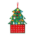 Yeouu | Felt Christmas Tree Advent Calendar with 24 Pockets and Cartoon Patterns – Festive Decoration for Counting Down to Christmas