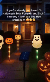 Solar Halloween Pathway Lights