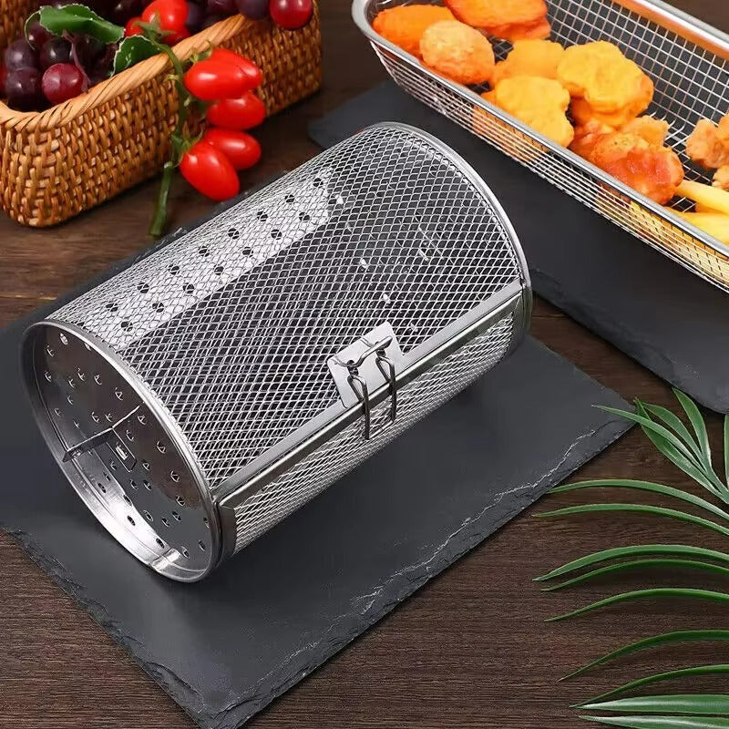 Stainless Steel Rolling Grill Basket