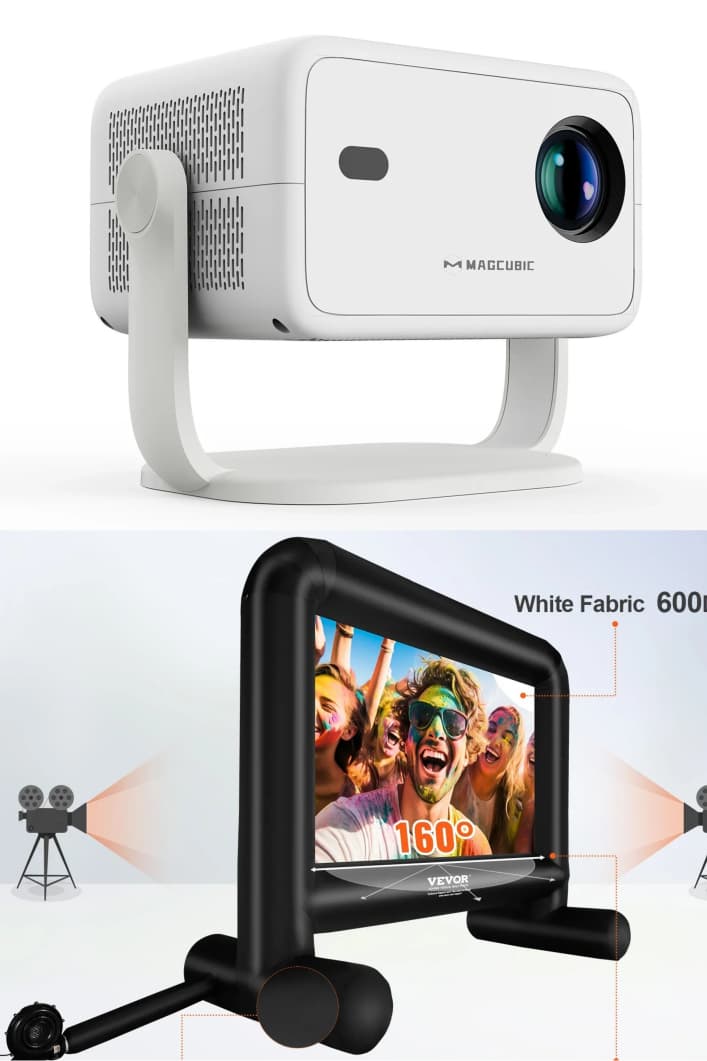 Outdoor Cinema Projector and Screen