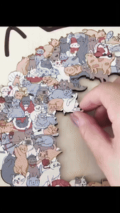 Wooden Cat Craze Wooden Art Puzzle