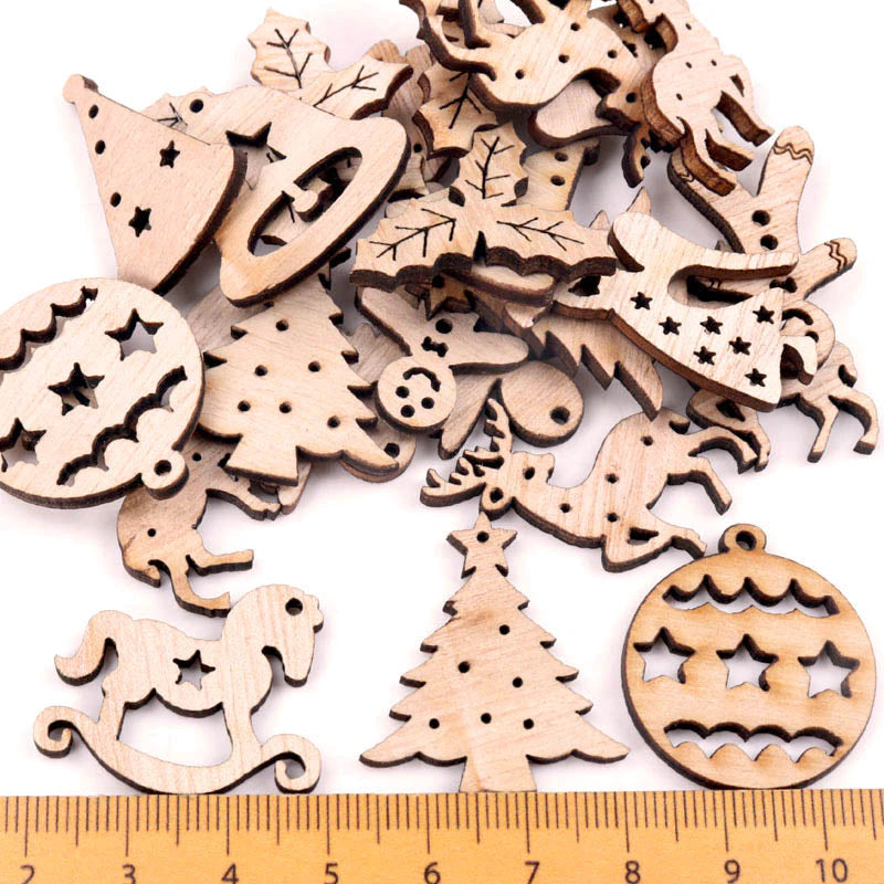 Yeouu | Wooden Winter Happy Christmas Ornaments